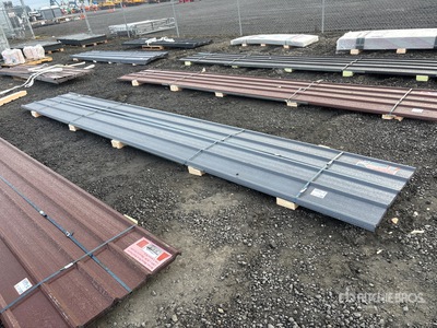 Quantity of (20) Grey Metal Roof Panels Materiale edile (Unused)