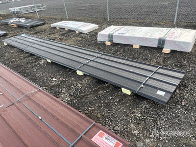 Quantity of (20) Black Metal Roof Panels Materiale edile (Unused)