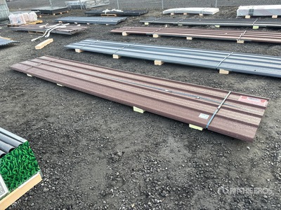 Quantity of (30) Brown Metal Roof Panels Materiale edile (Unused)
