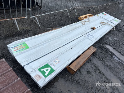 Quantity of (70) White Metal Roof Panels Divers  (Unused)