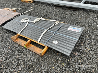 Quantity of (30) Black Metal Roof Panels Divers