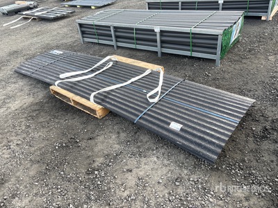 Quantity of (30) Black Metal Roof Panels Materiale edile (Unused)
