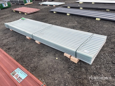 Quantity of (100) Clear Polycarbonate Roof Panel Materiale edile (Unused)