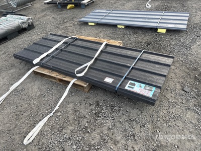 Quantity of (70) Black Metal Roof Panels Materiale edile (Unused)