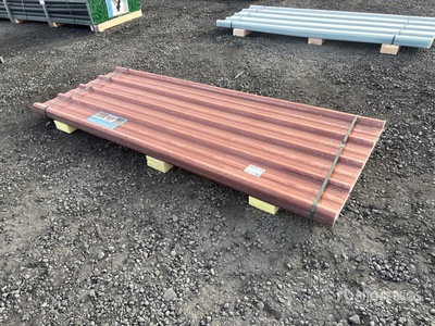 Quantity of (30) Light Brown Polycarbonate Roof Panel Materiale edile