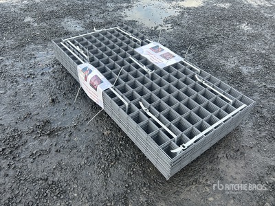 Quantity of (40) 6-Gauge Grey Metal Rail Panel