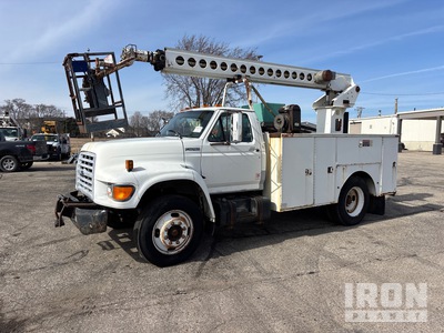 1998 MTI EU34CM 34 ft on 1997 Ford F700 4x2 Bucket Truck