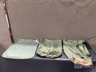 (62) Barracks Bags, (9) Clothing Bags, (43) Duffel Bags & Assorted Items