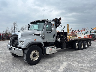 PM Series 13 SP 10140 lb Knuckle Boom on 2018 Freightliner 114SD 10x4 Flatbed Truck with Crane