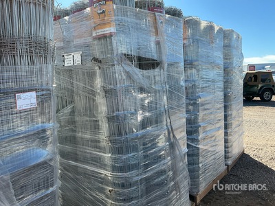 Quantity of (3) 10.5-12.75 6 in 20 Rod Field Fence Divers - Industriel