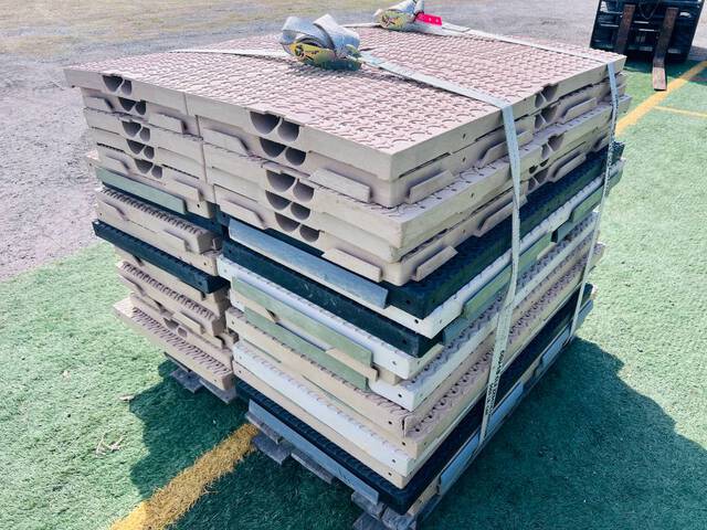 Quantity of (36) Bike Track 2 in Thick Modular Floor Covering Panels