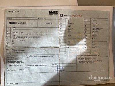 2015 DAF XF 510 FT 4x2 2-Achs Sattelzugmaschine mit Schlafkabine