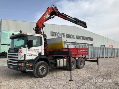 2000 Palfinger PK35000F 6560 kg Knuckle Boom on 2001 Scania 124G-400 6x4 Trattore stradale con gru