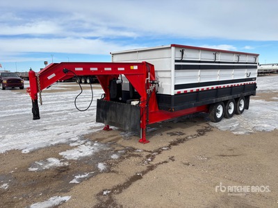 2025 Ubuilt 18 ft Tri/A Gooseneck مقطورة تفريغ خفيفة