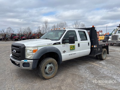 2011 Ford F-450 4x4 Crew Cab Flatbed Truck