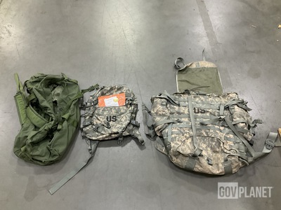 (6) Assault Packs, (5) Duffel Bags, (3) Large Field Pack Sets & Assorted Items