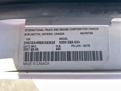 2008 International 9200i 6x4 Water Truck