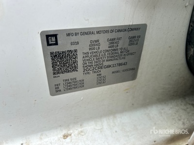 2019 Chevrolet Silverado 2500HD 4x2 Extended Cab Ophalen