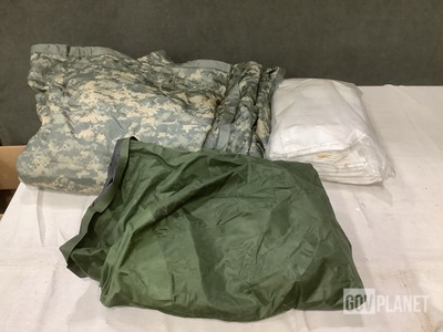 (26) Wet Weather Poncho Liners, (90) Food Handler’s Caps & Assorted Items
