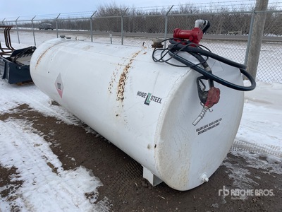 Huge L Steel 1000 gal Skid Mounted Steel Fuel Tank