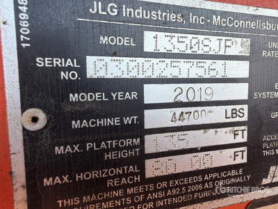 2018 JLG 1350SJP 4WD Diesel Articulating Boom Lift (Inoperable)