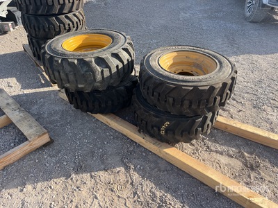 Quantity of (4) 12-16.5 Skid Steer Wheels & Opony (Unused)