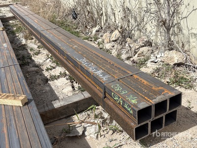 Quantity of (6) 3 1/2 in x 3 1/2 in x 19 ft Square Tubing