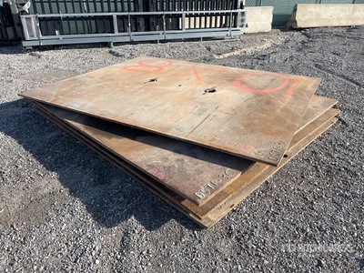 Quantity of (4) 10 ft x 8 ft x 1 in Placas de acero