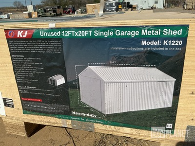 KJ K1220 Single Garage Metal Shed - Unused
