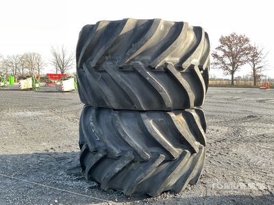 Quantity of (2) 2023 Goodyear Custom Flo Grip LSW 1250/35R46 195B R2 TL Wheels (Unused)