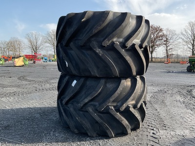 Quantity of (2) 2023 Goodyear Custom Flo Grip LSW 1250/35R46 195B R2 TL Wheels (Unused)