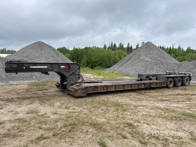 1990 King 50T Tri/A Single Drop Removable Gooseneck Lowboy Trailer