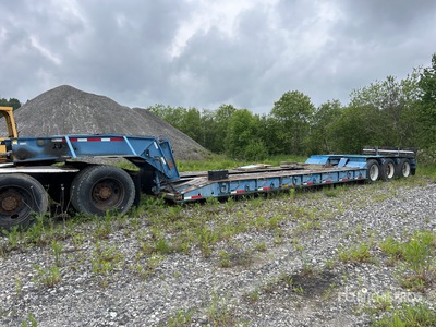 1990 Tesco 50T Tri/A Single Drop Removable Gooseneck Lowboy Trailer