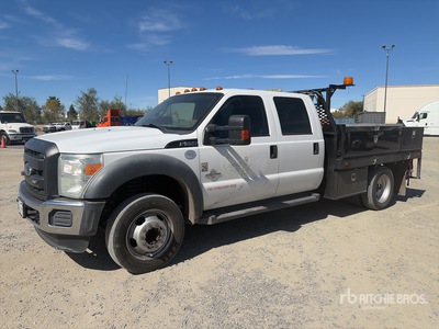 2012 Ford F-550 4x2 Crew Cab Flatbed Truck