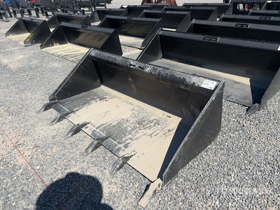 Mid-State 68 In Low Pro w/Teeth Skid Steer Bucket (Unused)