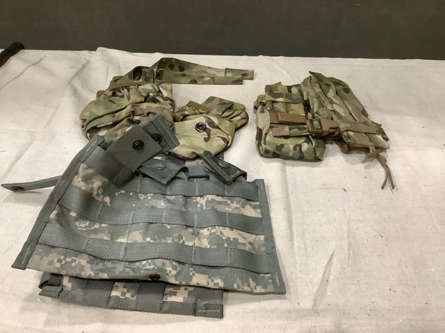 (50) Radio Carrier Bags, (154) Utility Patch Pockets & Assorted Items