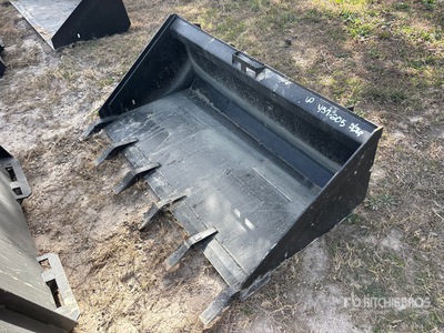 Mid-State 60 in Low Profile w/ Teeth Skid Steer Bucket (Unused)