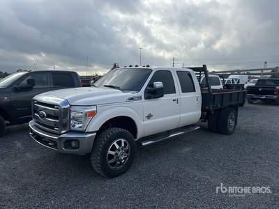 2011 Ford F-350 Lariat 4x4 Crew Cab Flatbed Truck (Inoperable)