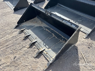 Mid-State 68 In Low Pro w/Teeth Skid Steer Bucket (Unused)