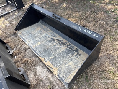 Mid-State 74 In Low Profile Skid Steer Bucket (Unused)