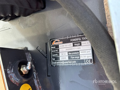 2026 ARTEER EDM-3214W 32 in Excavator Drum Mulcher - Fits 3 - 8 ton (Unused)