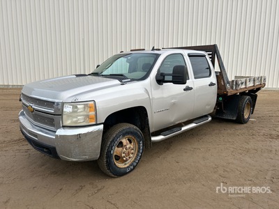 2008 Chevrolet 3500 HD 4x4 Crew Cab Flatbed Truck