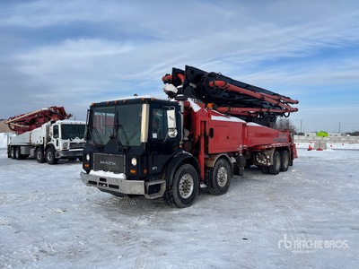 Putzmeister on 2007 Mack 8x4 Twin-Steer Pompage Provencial Concrete Pump Truck