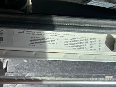 2023 Mack Granite GR84F 8x4 Tri/A Dump Truck