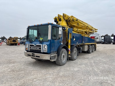 2014 Putzmeister 47Z-5 47 m on 2013 Mack MR 8x4 Twin-Steer Burbidge Concrete Pump Truck