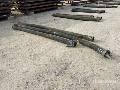 Quantity of (3) 6in hard suction hoses, total length 42ft Water Hose