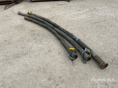 Quantity of (3) 4in hard suction hoses, total length 36ft Water Hose