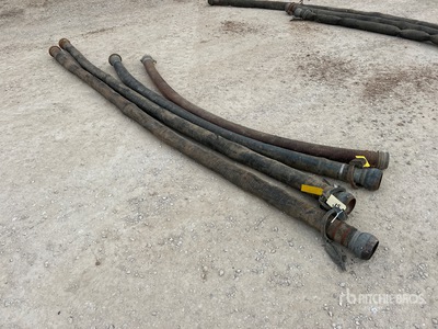 Quantity of (4) 4in hard suction hoses, total length 51ft Water Hose