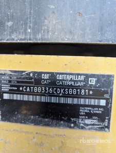 2019 Cat 336 Excavadora de Cadenas