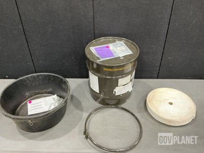 (65) Rolls of Textile Tape, (10) Drip Pans, (1) Drum & Assorted Items